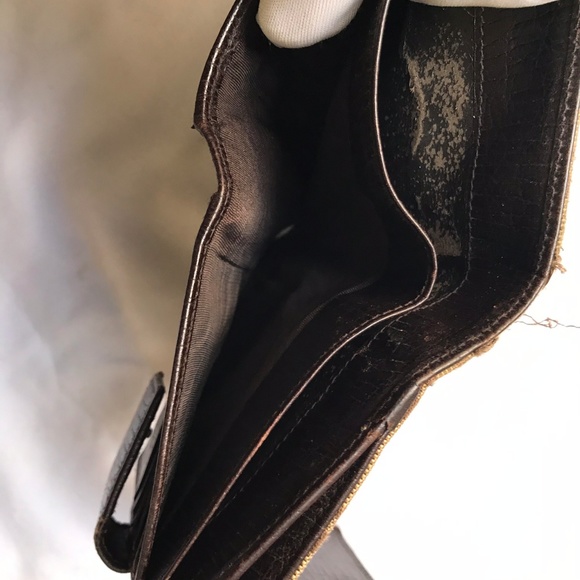 Gucci Beige Horsebit Vintage Web Gg Canvas Wallet - Picture 6 of 8